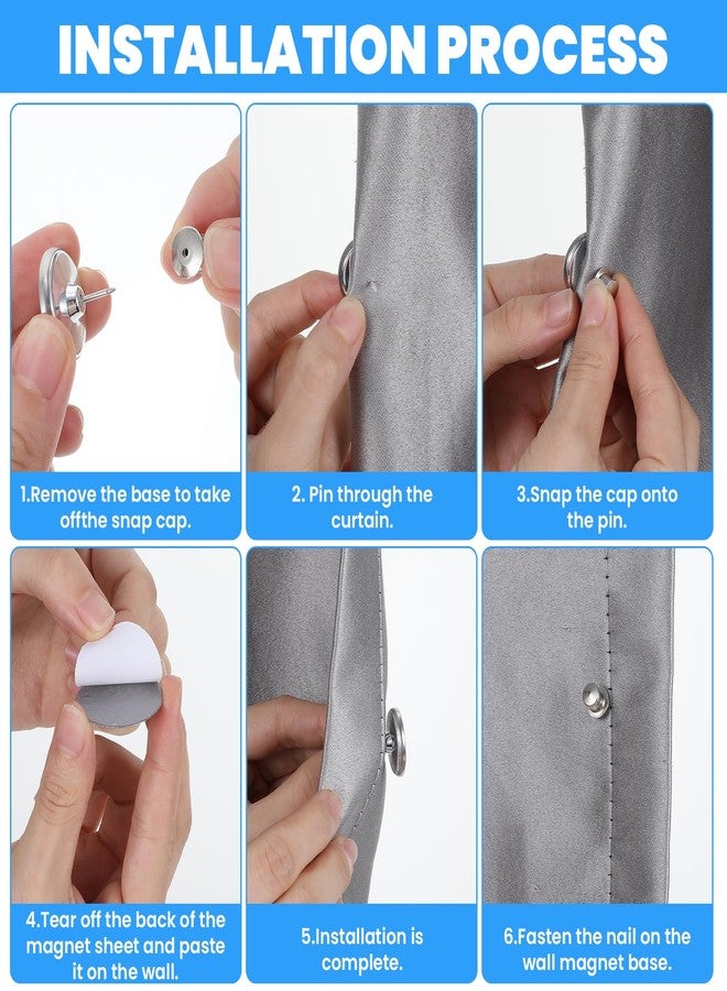 ADLABLD 40Pairs Curtain Magnets, Curtain Magnets Closure Magnetic Curtains Clips Prevent Light Leaking, Keep Curtains Closed for Home Bedroom Bathroom Office Draperies - Image 5
